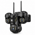 Cámara de Seguridad WiFi 3 Lentes con Sirena — Exterior