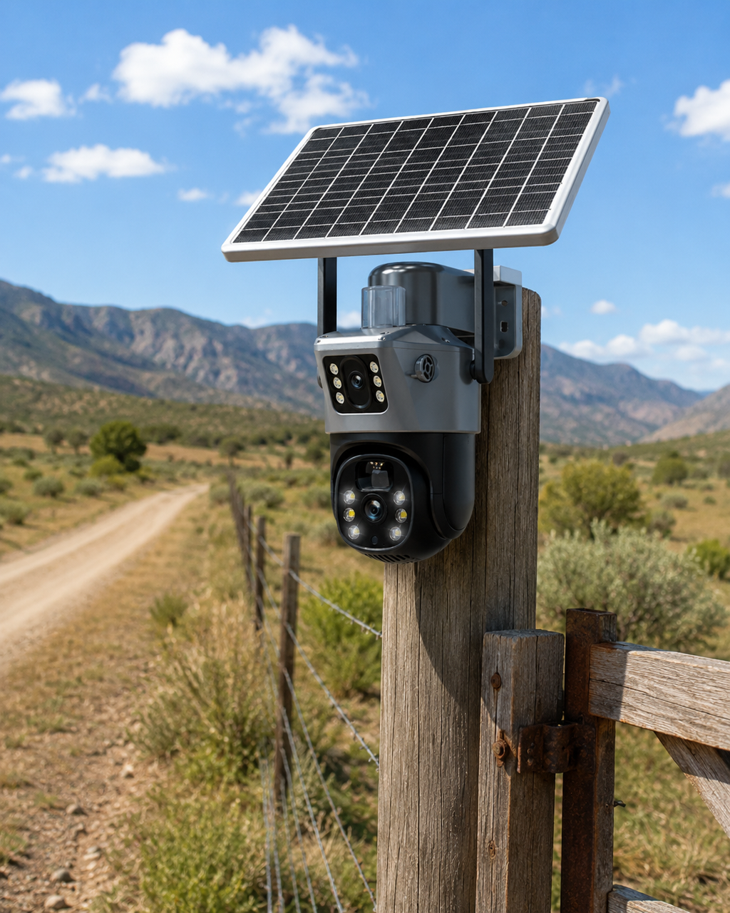 Cámara Solar 4G 2 Lentes — Seguridad Sin WiFi ni Cables