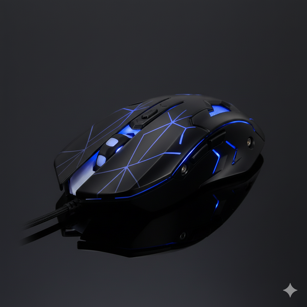Mouse Gamer K20 Metálico Óptico 3200 DPI