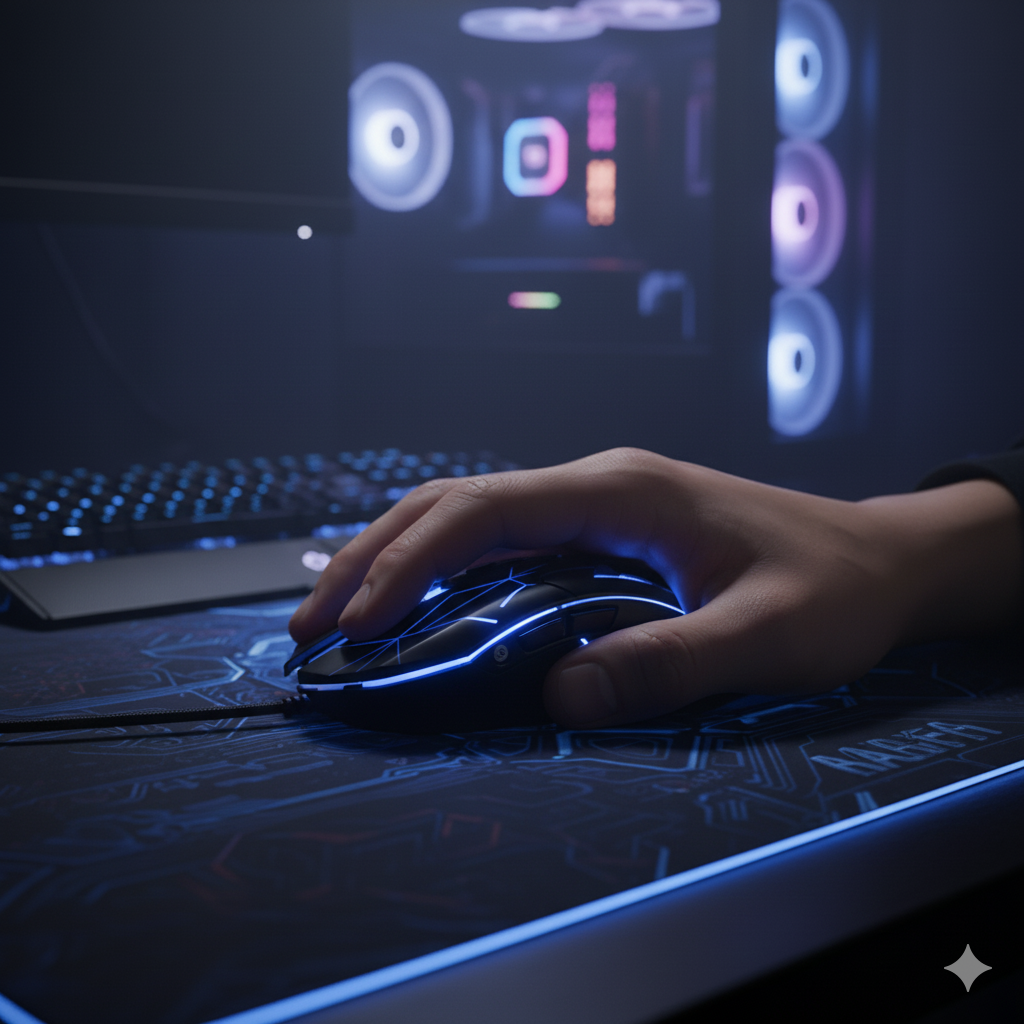 Mouse Gamer K20 Metálico Óptico 3200 DPI