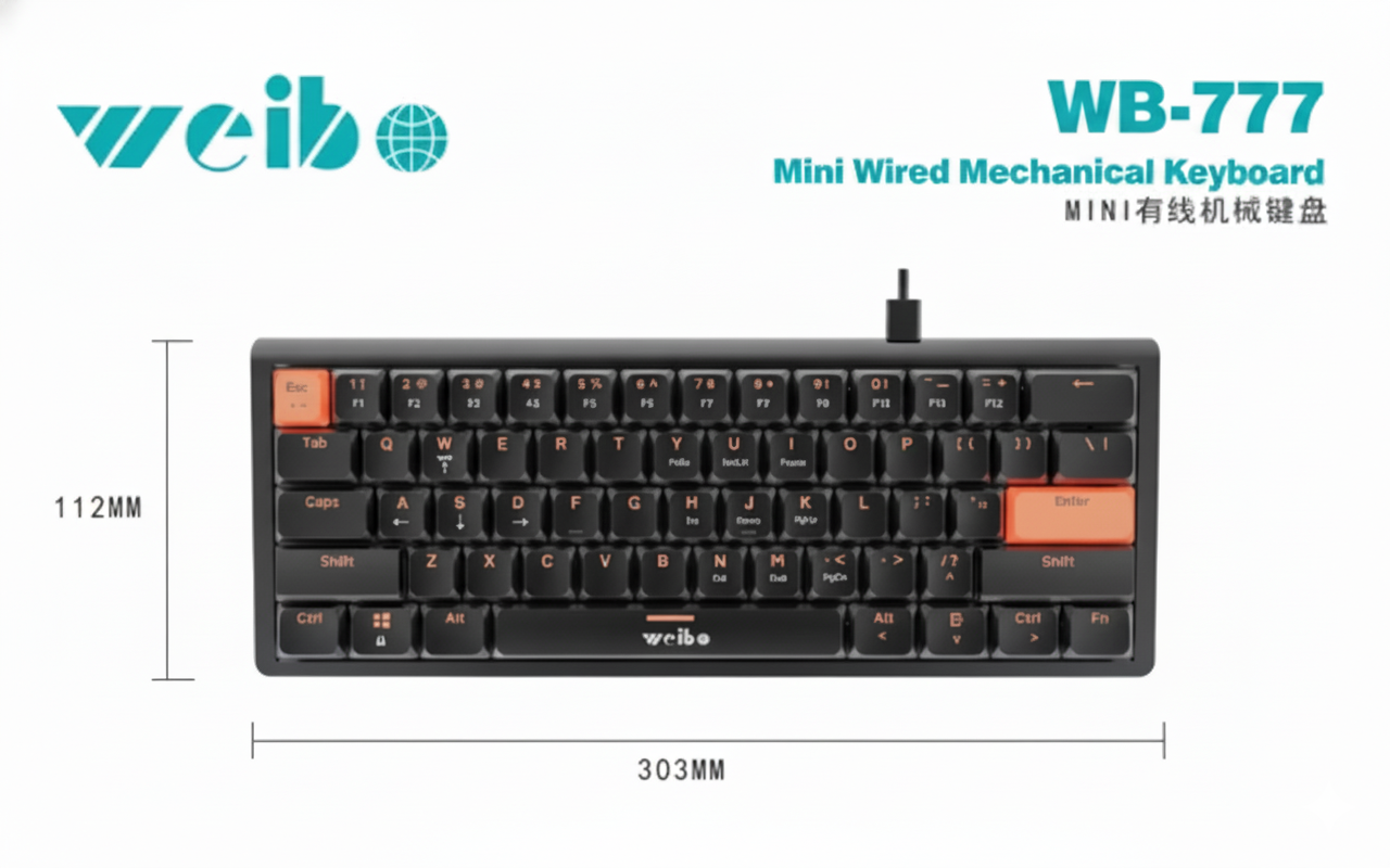 Teclado mecanico 60% WEIBO WB-777 RGB